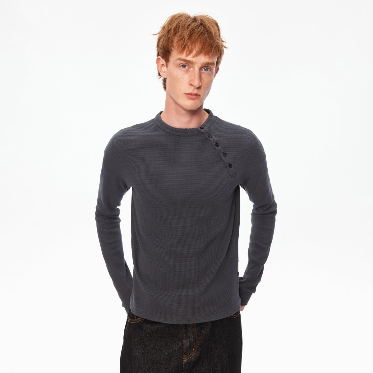 MADWITCH BUTTON FRONT KNIT TOP 27438 - MadWitch Store