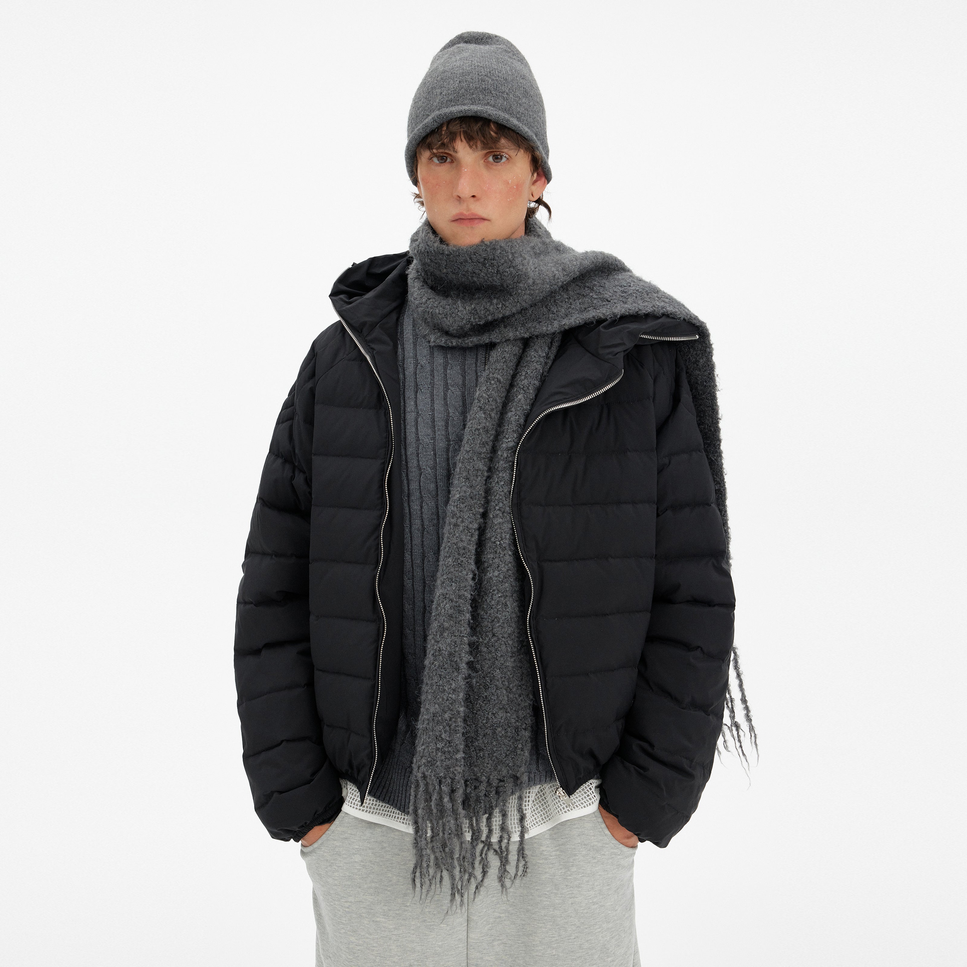 MADWITCH ZIP HOODED PUFFER JACKET #8929-50