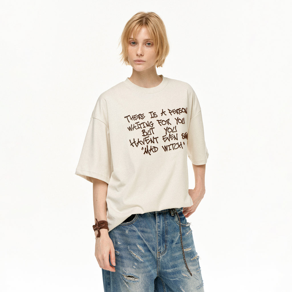 MADWITCH EMBROIDERED SHORT TEE #MD4327