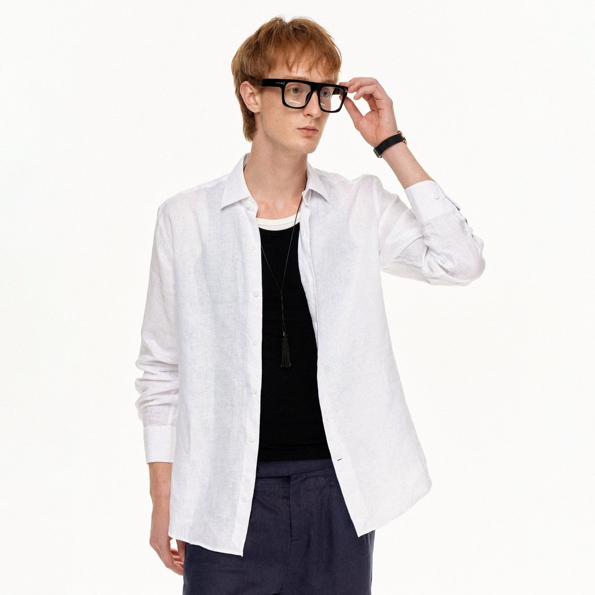 MADWITCH VINTAGE LINEN RELAXED SHIRT 36196 - MadWitch Store