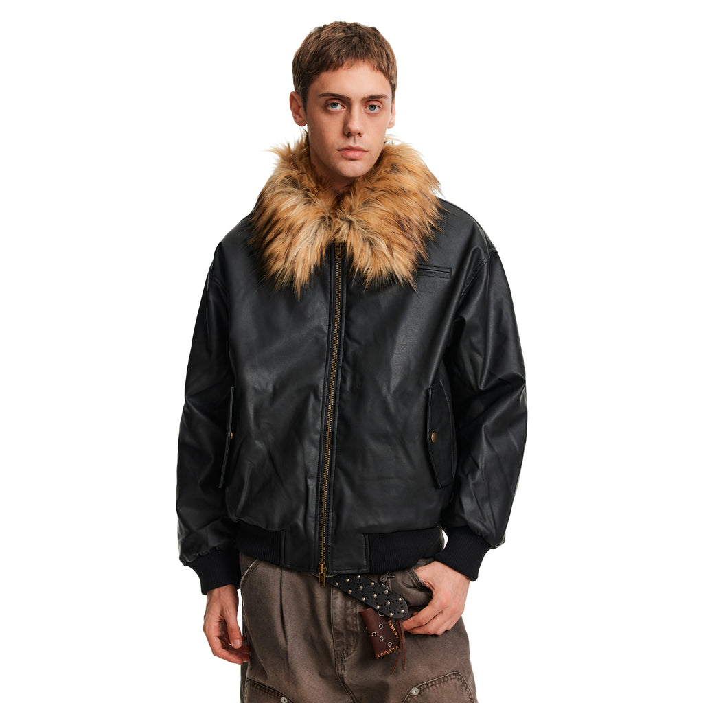 MADWITCH PU SHEARLING PARKA #L99607