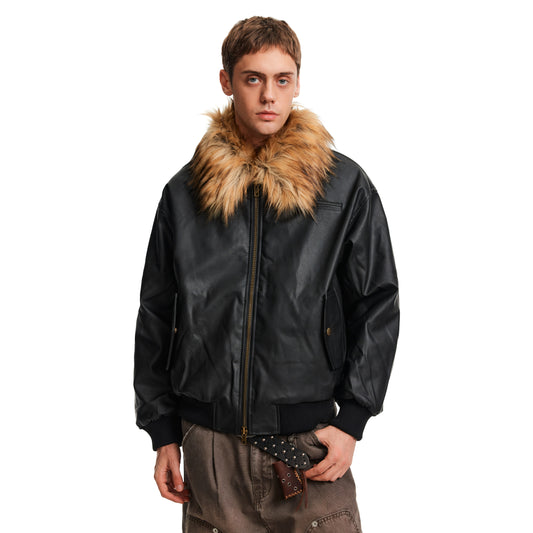 MADWITCH PU SHEARLING PARKA #L99607