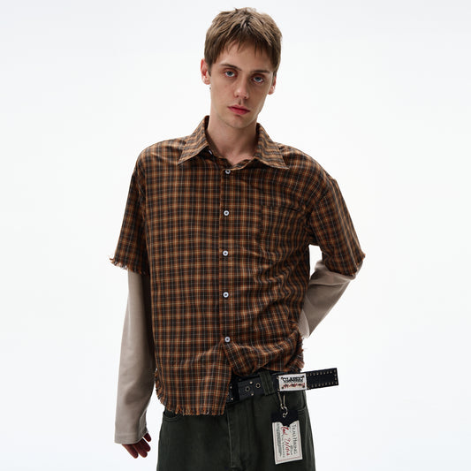 MADWITCH UNISEX FAUX TWO-PIECE SHIRT #CR601