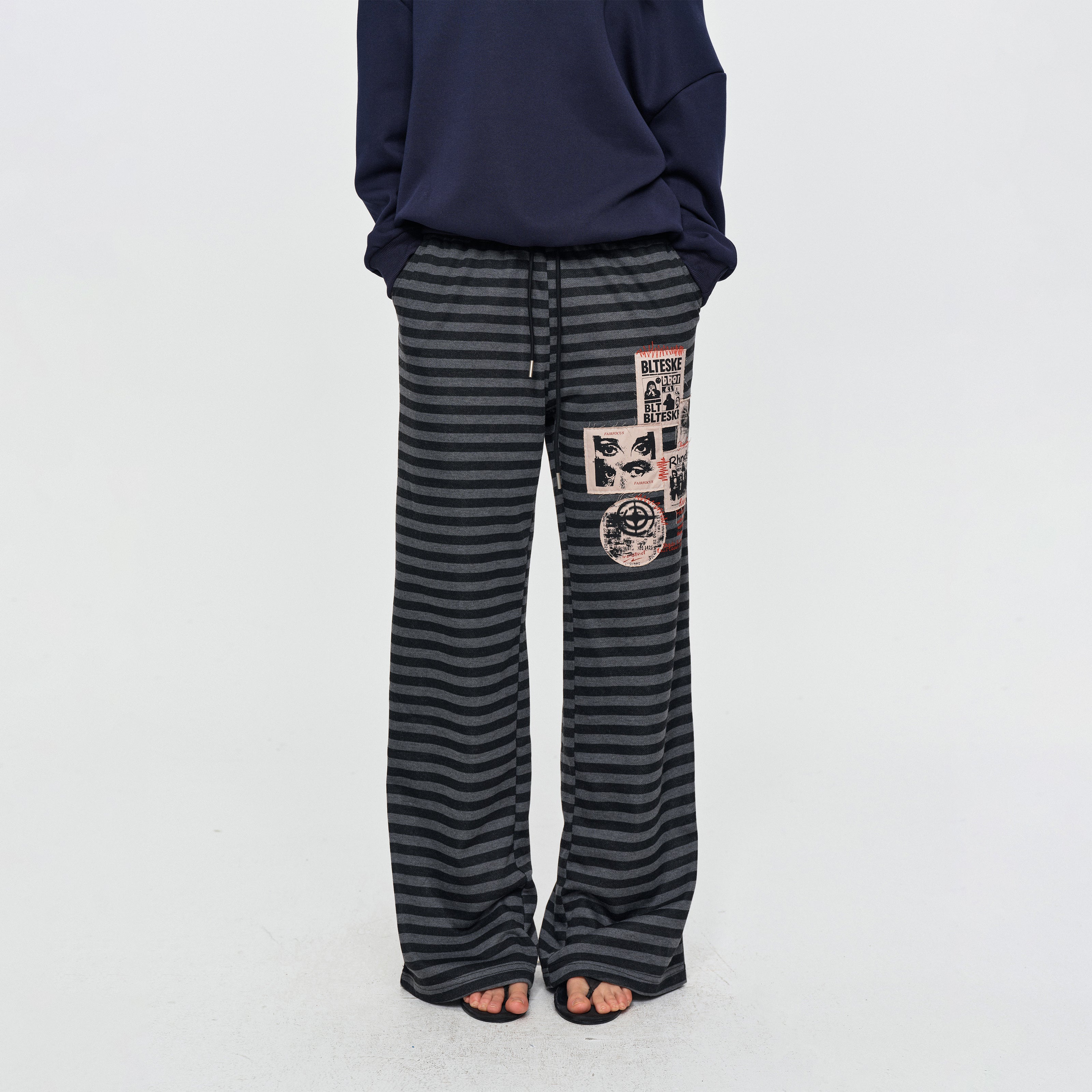 MADWITCH PATCH STRIPED SWEATPANTS #2026562