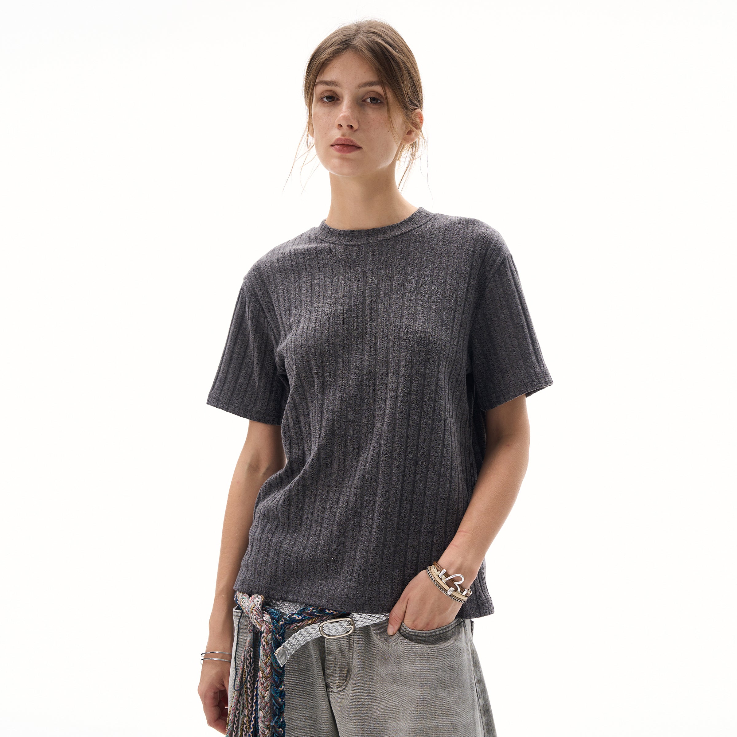 MADWITCH CLASSIC CREW KNIT TSHIRT #R2409