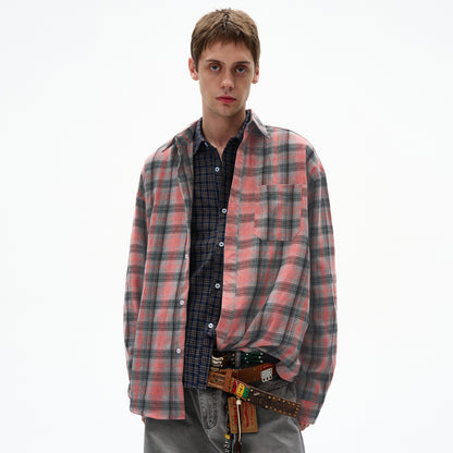 MADWITCH COLOR-BLOCK CHECKED TUNIC #CR603