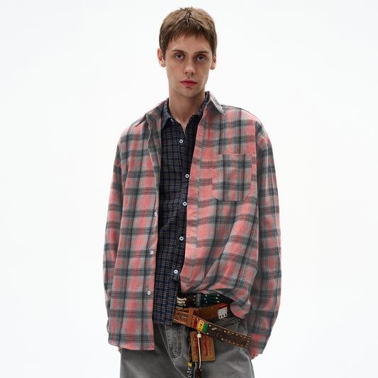 MADWITCH COLOR-BLOCK CHECKED TUNIC #CR603
