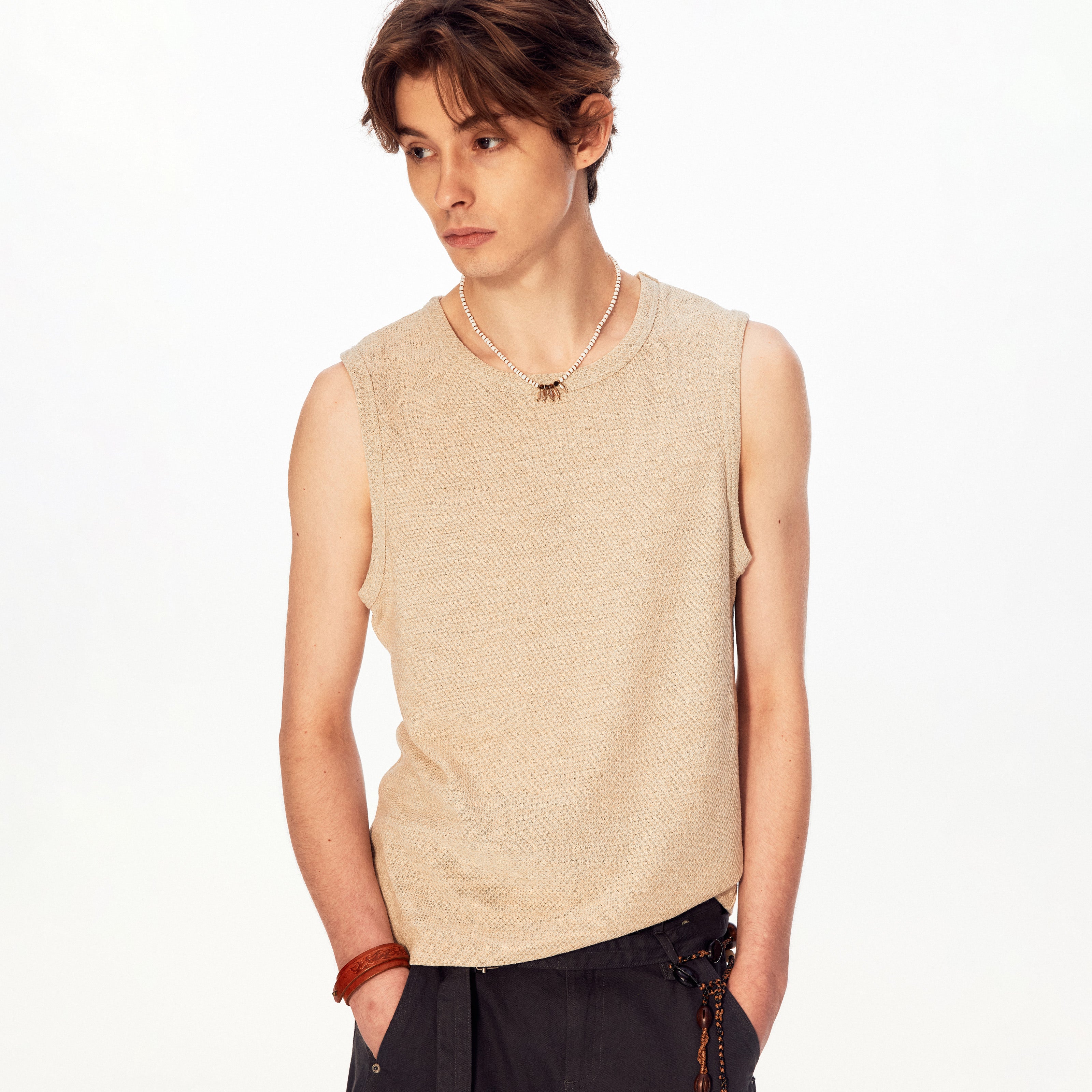 MADWITCH TEXTURED SLEEVELESS TOP #UTU067