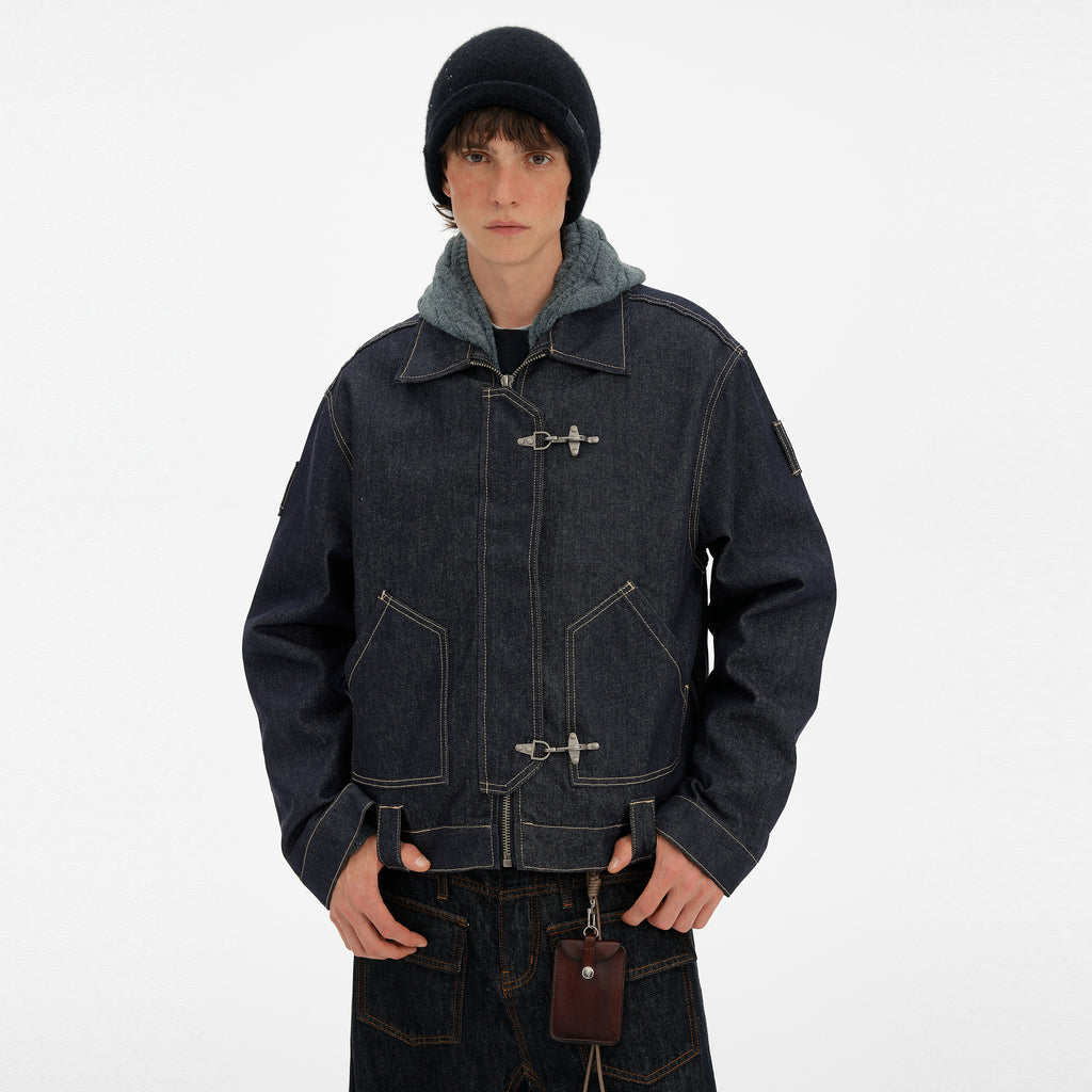 MADWITCH DECONSTRUCTED FLIGHT DENIM JACKET #DY3002