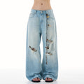 MADWITCH DISTRESSED WASH DENIM PANTS #K9667