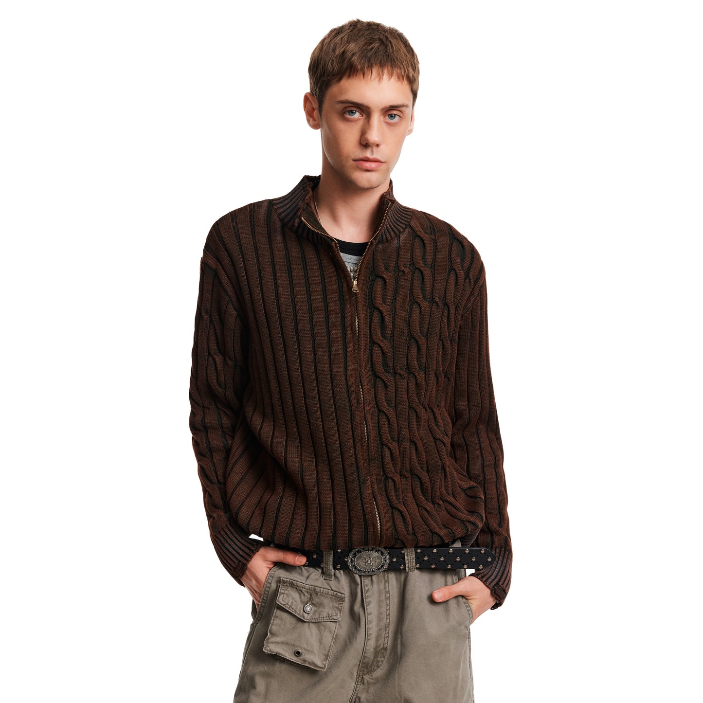 MADWITCH RIB TWIST KNIT #AK069