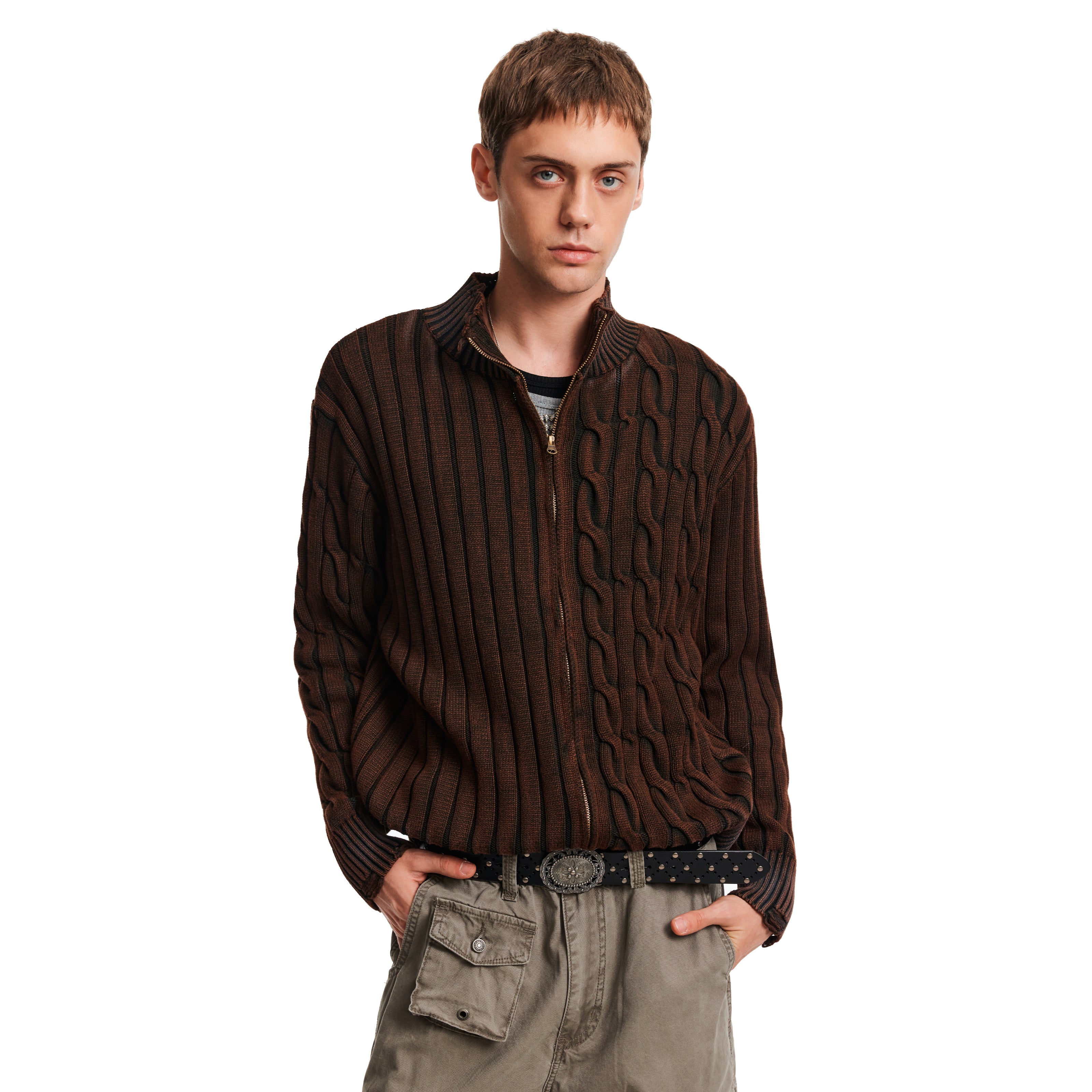 MADWITCH RIB TWIST KNIT #AK069
