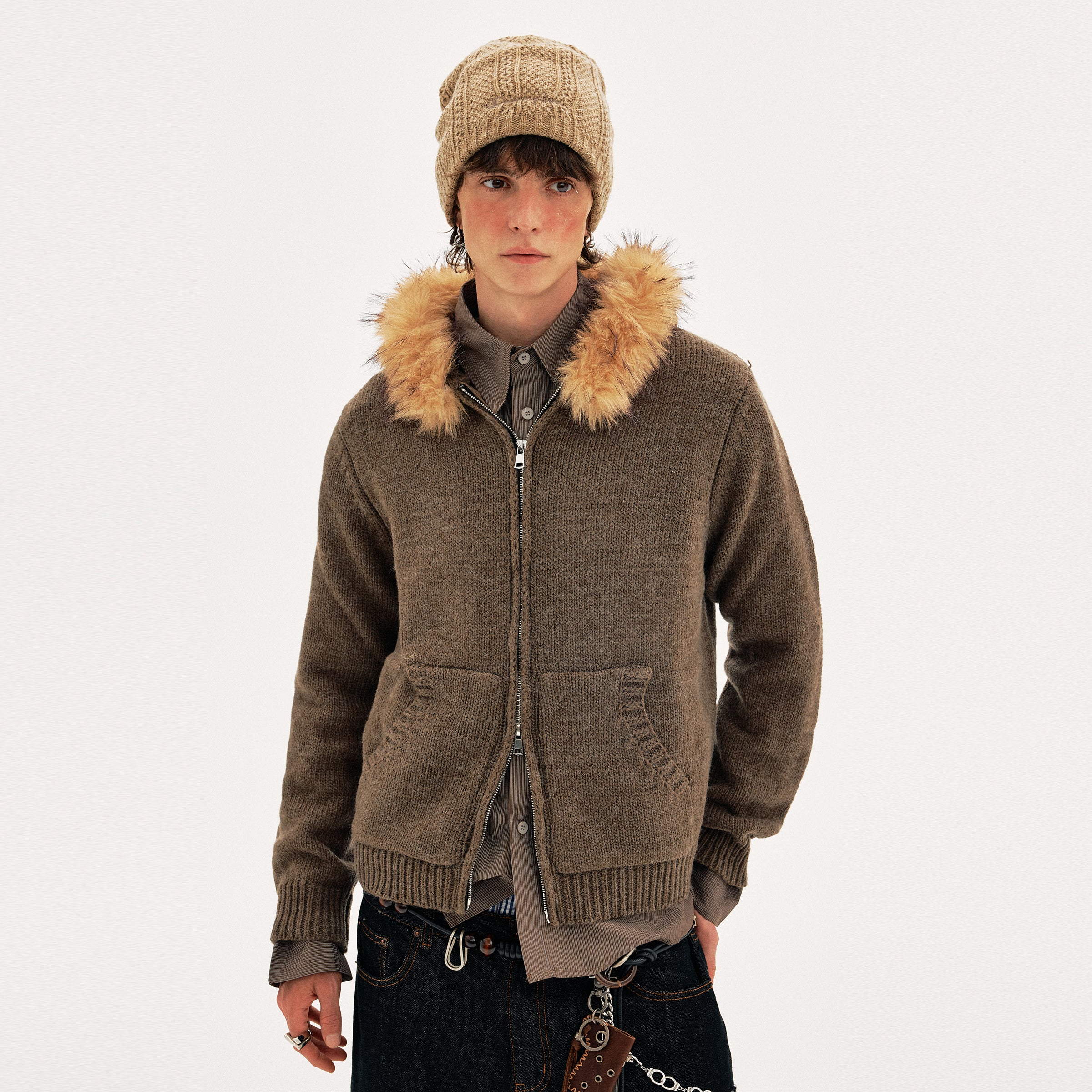 MADWITCH WOOL HOOD CARDIGAN #27428
