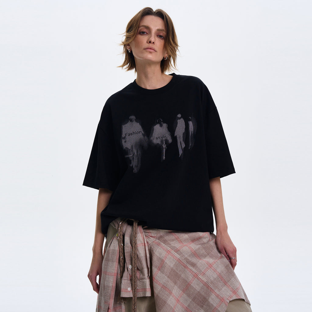 MADWITCH VERSATILE VIBE PRINT T-SHIRT #329