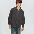MADWITCH LAYERED CONTRAST-COLLAR POLO SWEATSHIRT #880661