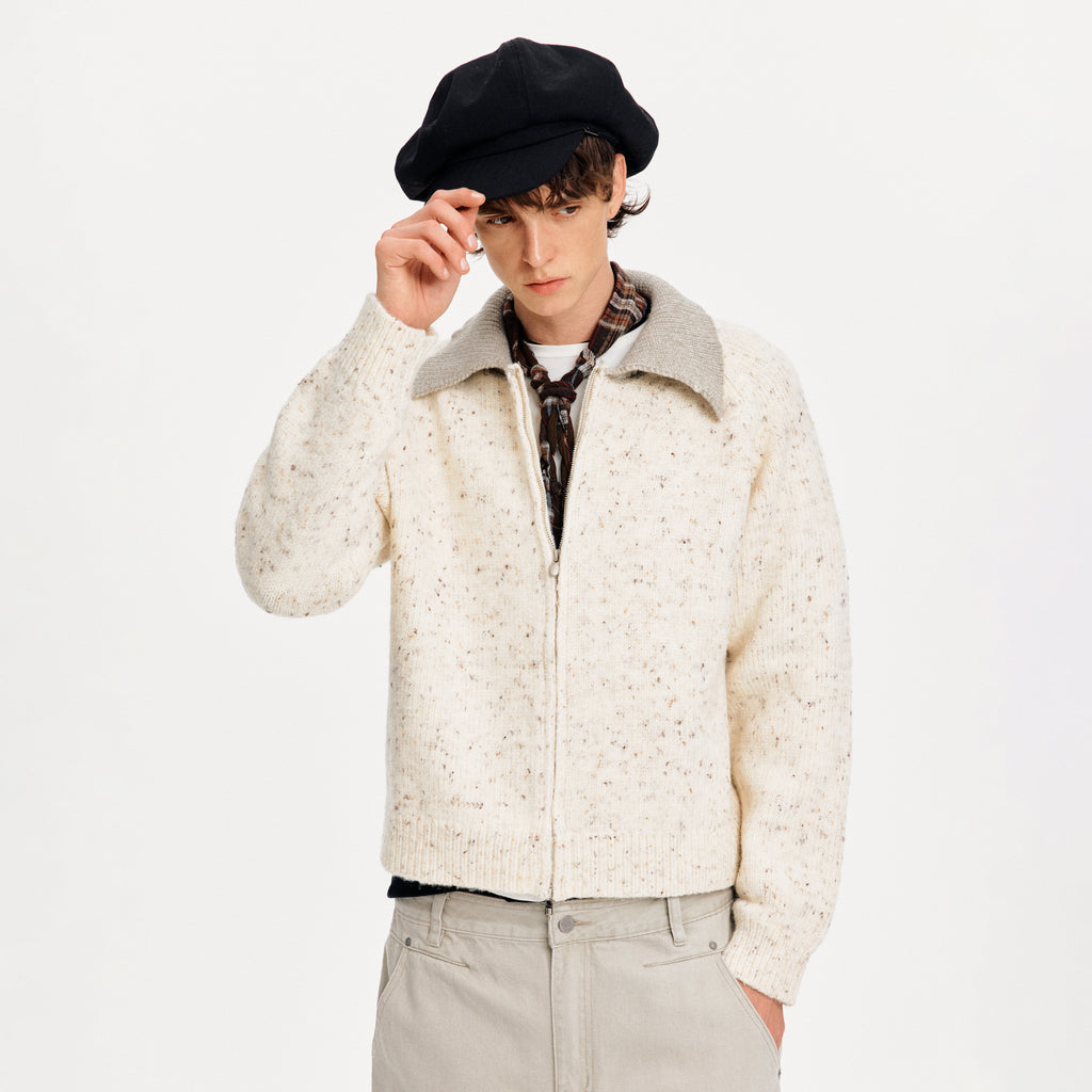 MADWITCH COLORBLOCK NOTCHED KNIT SWEATER #MYC010