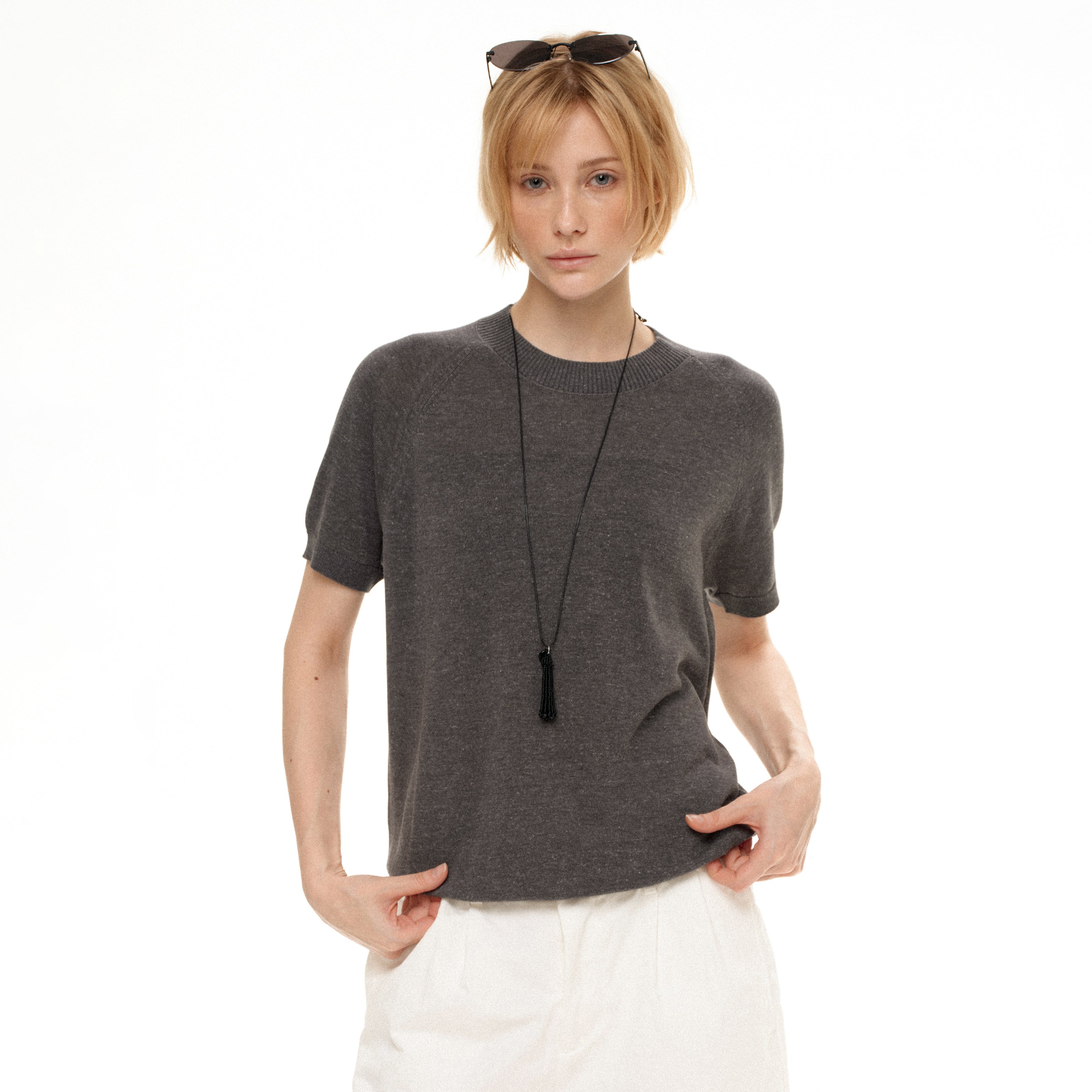 MADWITCH HERITAGE LINEN KNIT TEE #86119