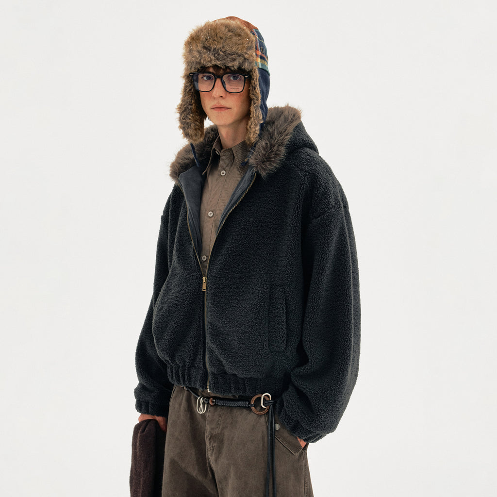 MADWITCH SHEAR HOODED COAT #BBXM026