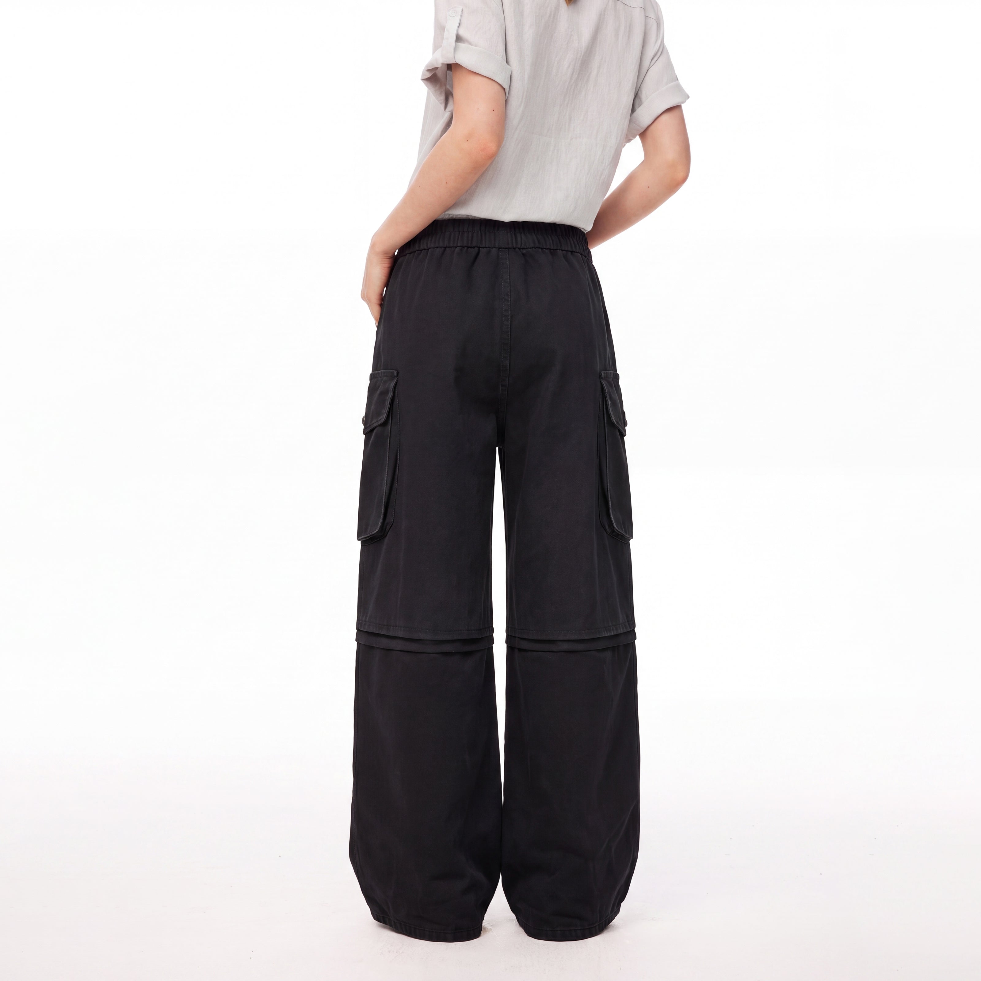 MADWITCH VINTAGE MULTI-BUTTON LAYERED CARGO PANTS #H6773-1