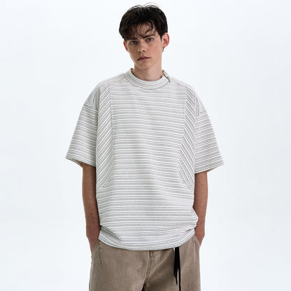 MADWITCH PATCHWORK STRIPED TEE #880232