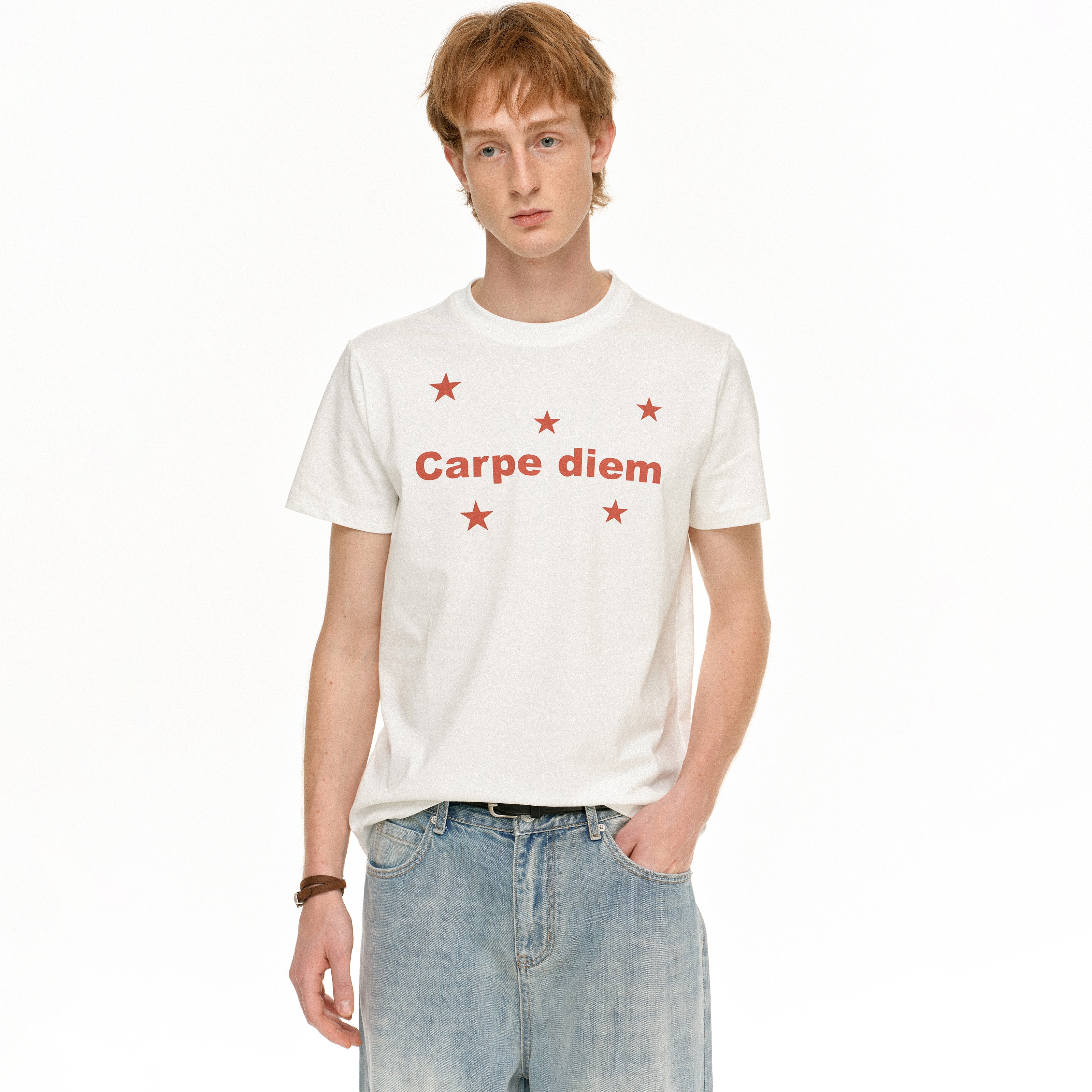 MADWITCH STAR PRINT LOOSE TEE #RT60