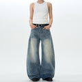 MADWITCH STRAIGHT-LEG WASHED DENIM JEANS #G6669