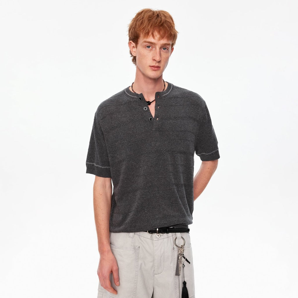 MADWITCH STRIPED TENCEL KNIT TEE #68626 - MadWitch Store