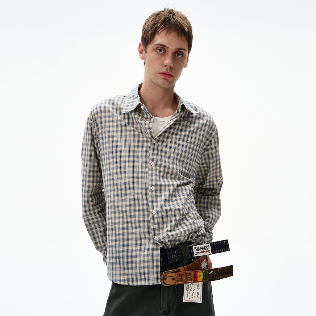 MADWITCH CHECKERED LONG SLEEVE SHIRT #RC86