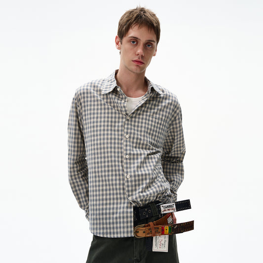 MADWITCH CHECKERED LONG SLEEVE SHIRT #RC86