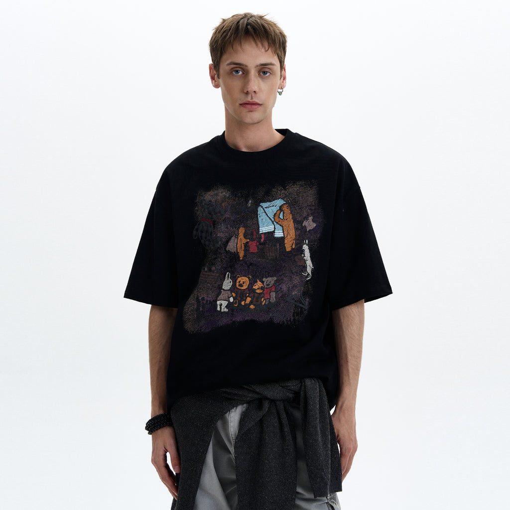 MADWITCH VINTAGE PRINT TEE #321