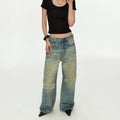 MADWITCH CURVED LEG VINTAGE WIDE JEANS #GPC9820