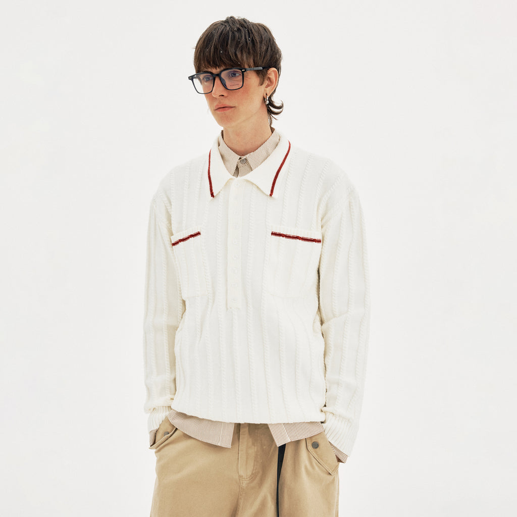 MADWITCH TWIST COLLAR SWEATER #AW25301