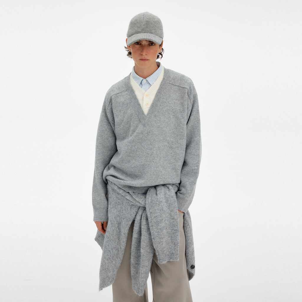 MADWITCH RETRO LAYERED V-NECK SWEATER #68930