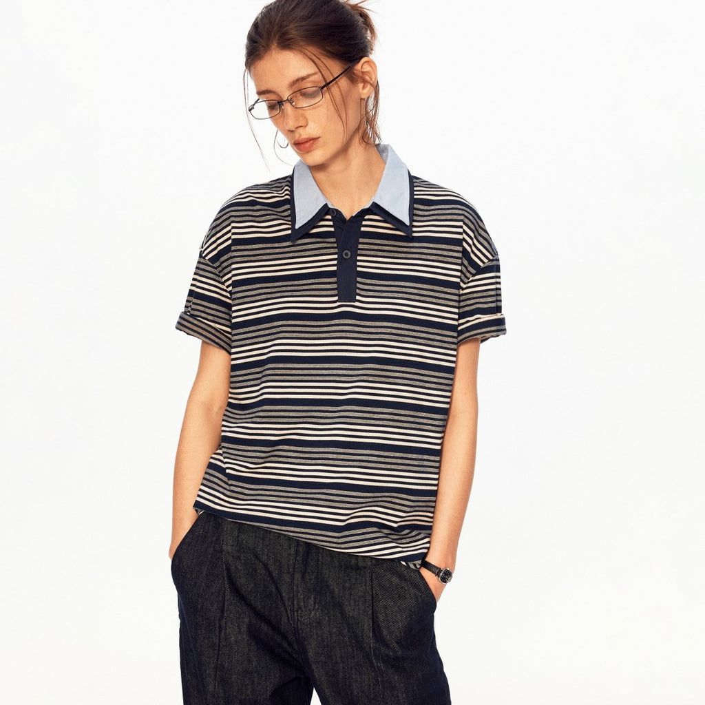 MADWITCH VINTAGE STRIPE POLO SHIRT 991250 - MadWitch Store