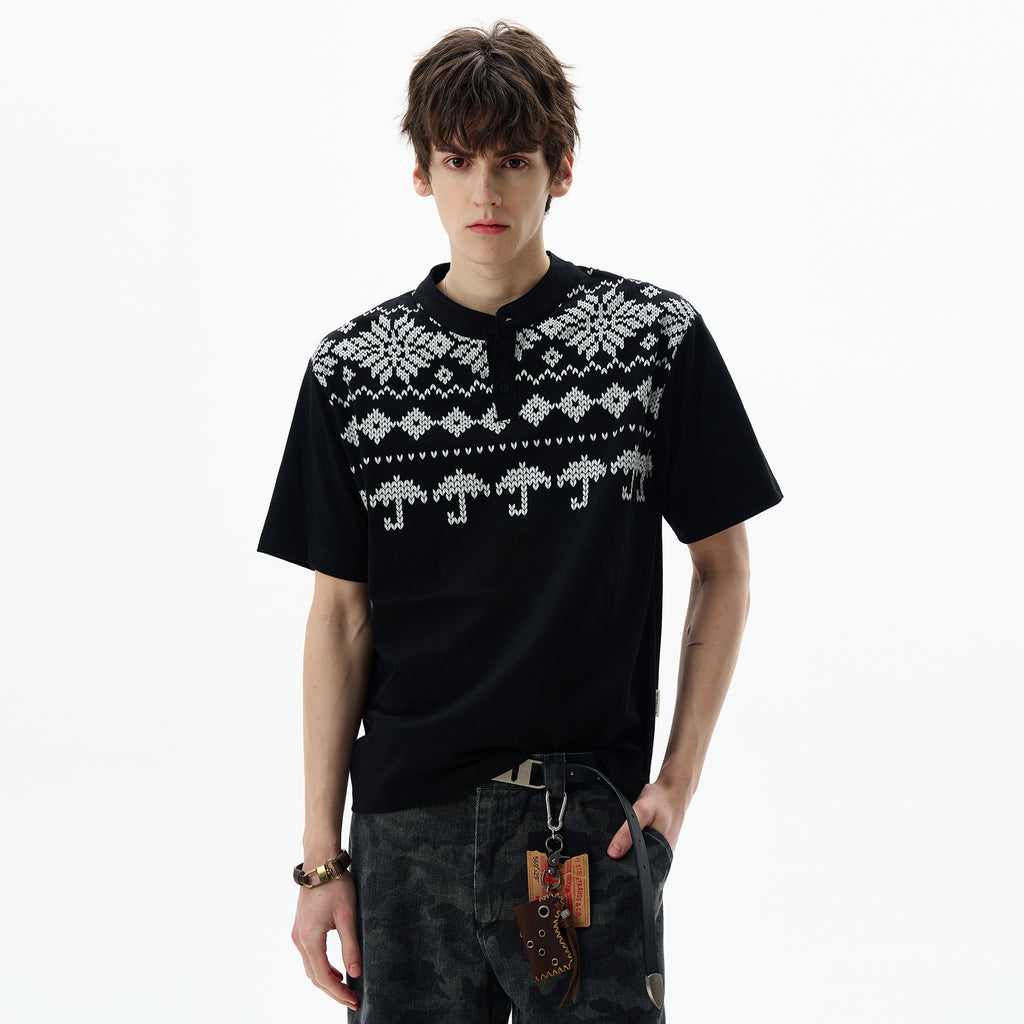 MADWITCH FAIR ISLE COTTON TEE #27351