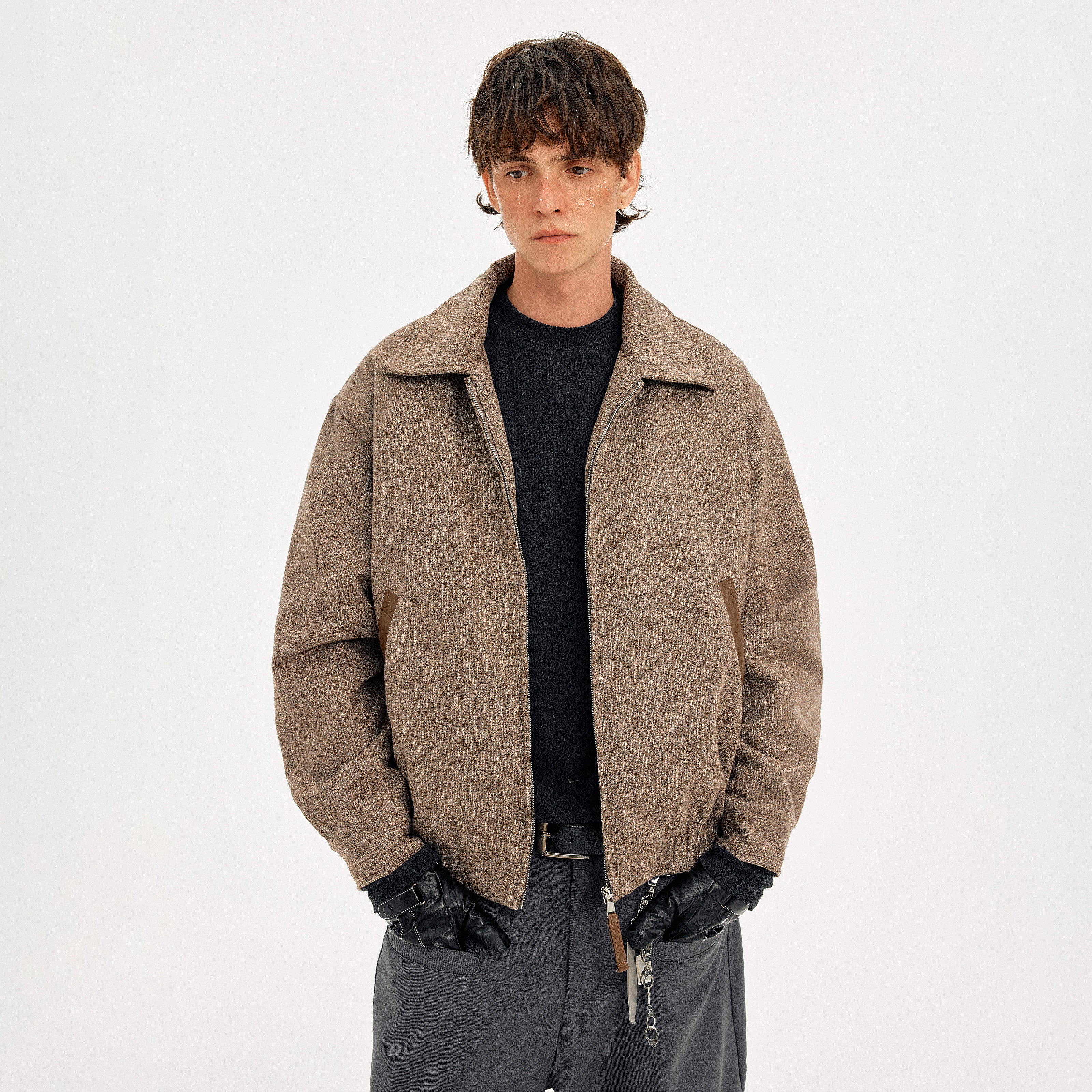 MADWITCH NOTCHED COLLAR QUILTED OVERCOAT #OY2557