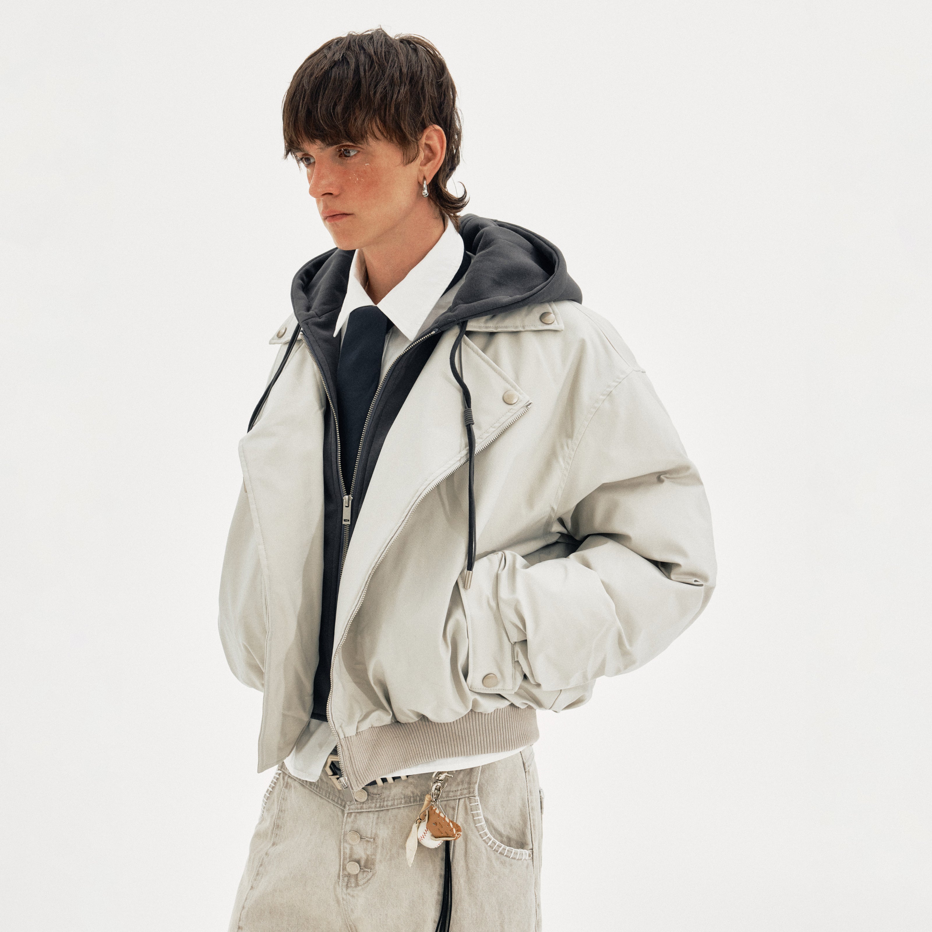 MADWITCH FAUX CROP PARKA #M068