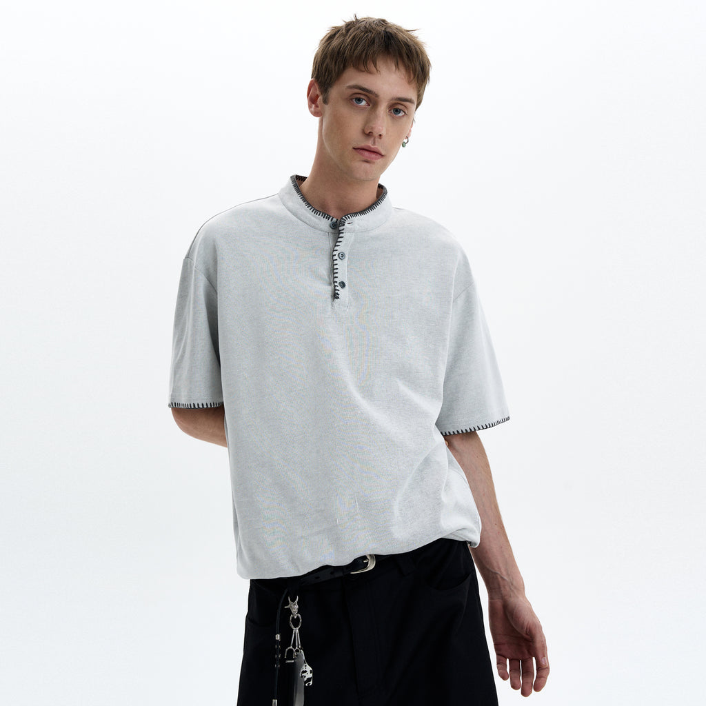 MADWITCH HENLEY NECK TEE #C1699X25
