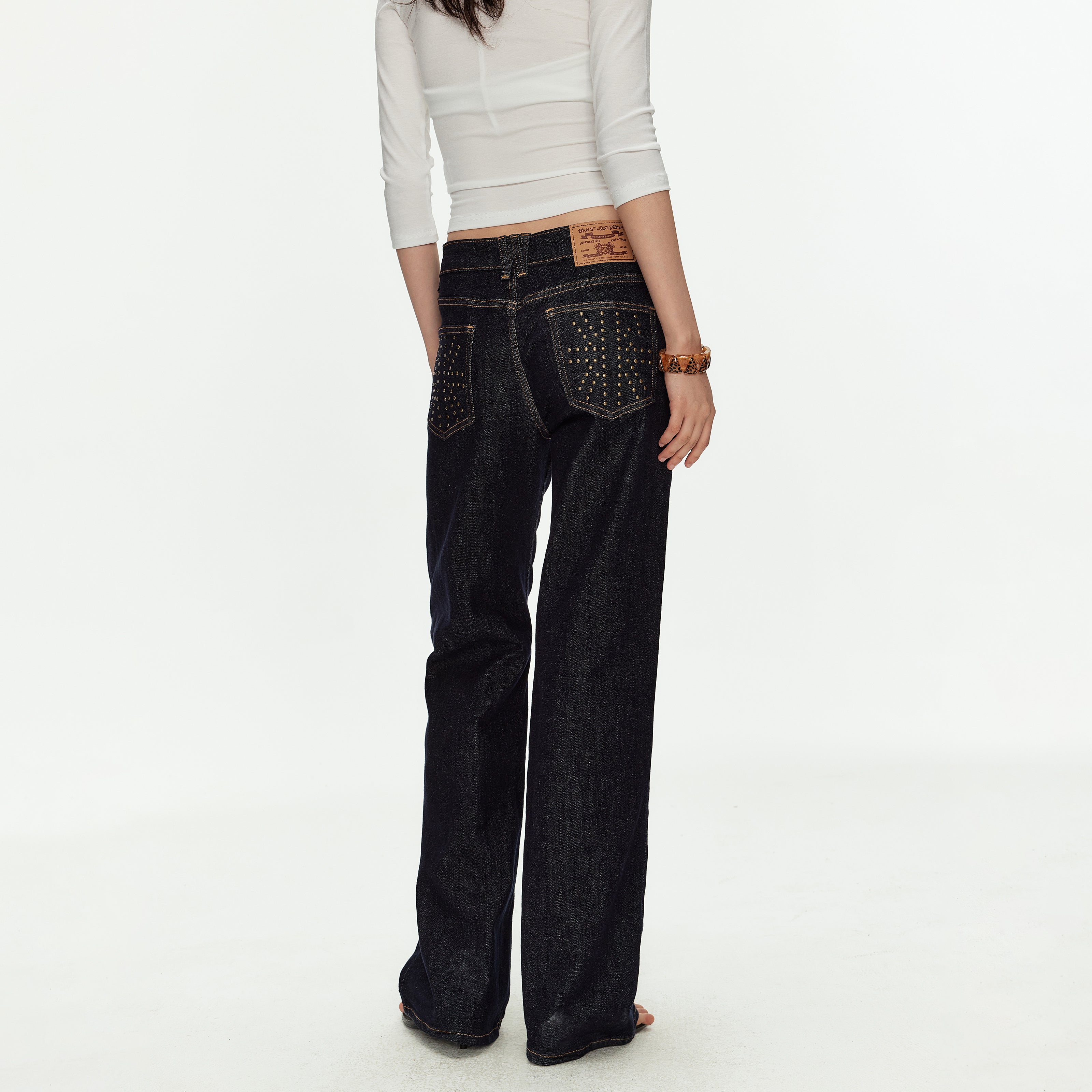 MADWITCH CROSS WAIST RAW DENIM JEANS #CN9826