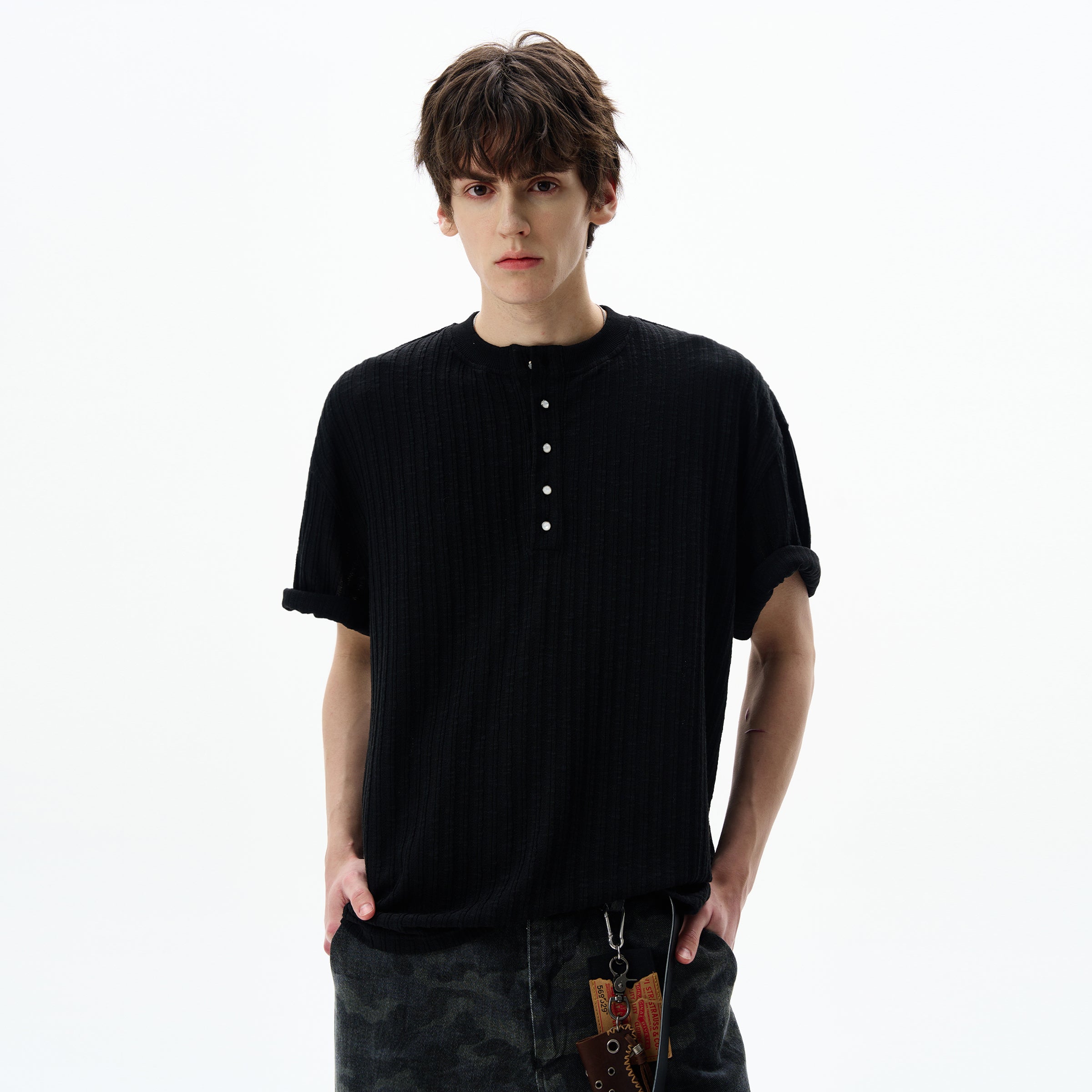 MADWITCH VINTAGE KNIT TEE #G1360