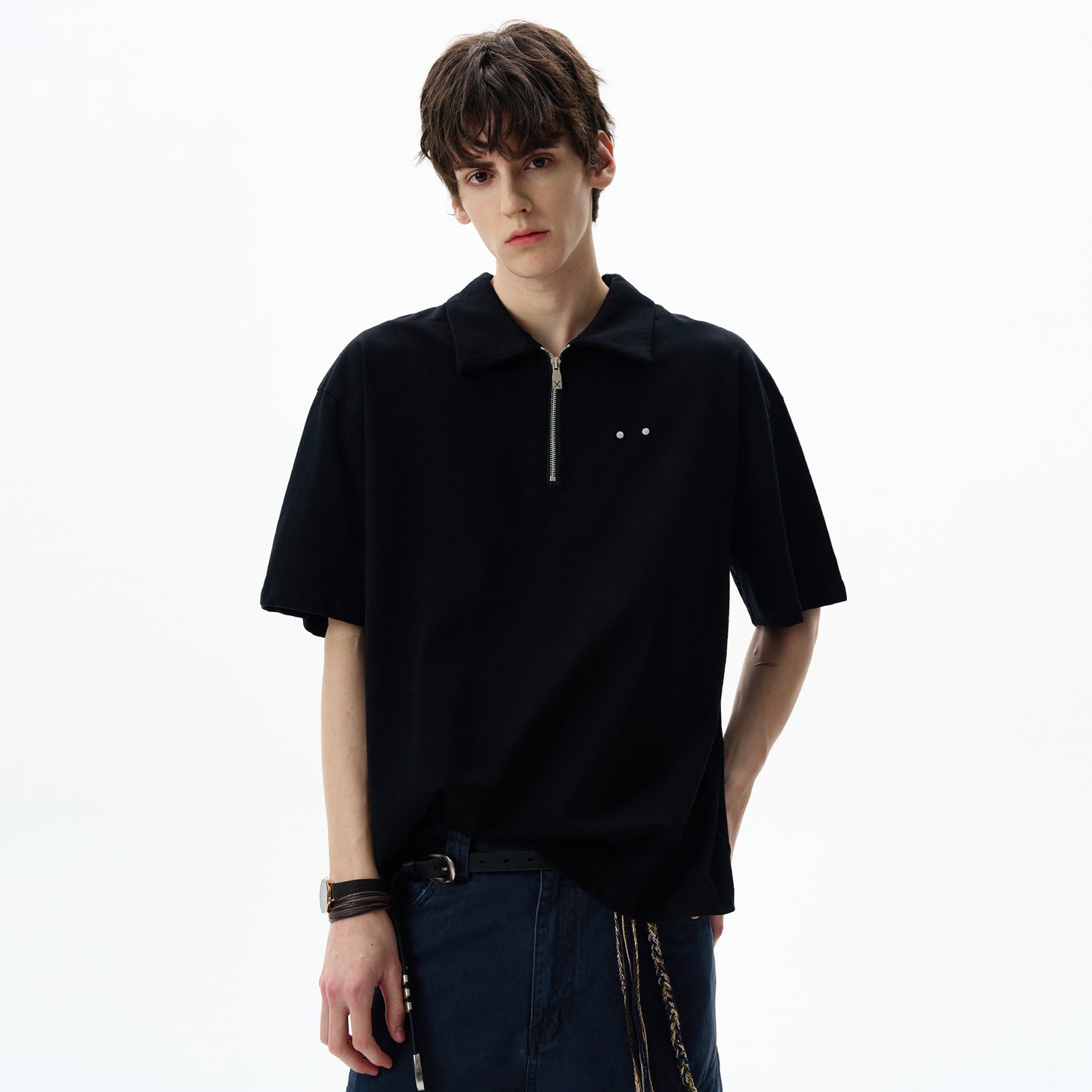 MADWITCH ZIPPED POLO TSHIRT #6977