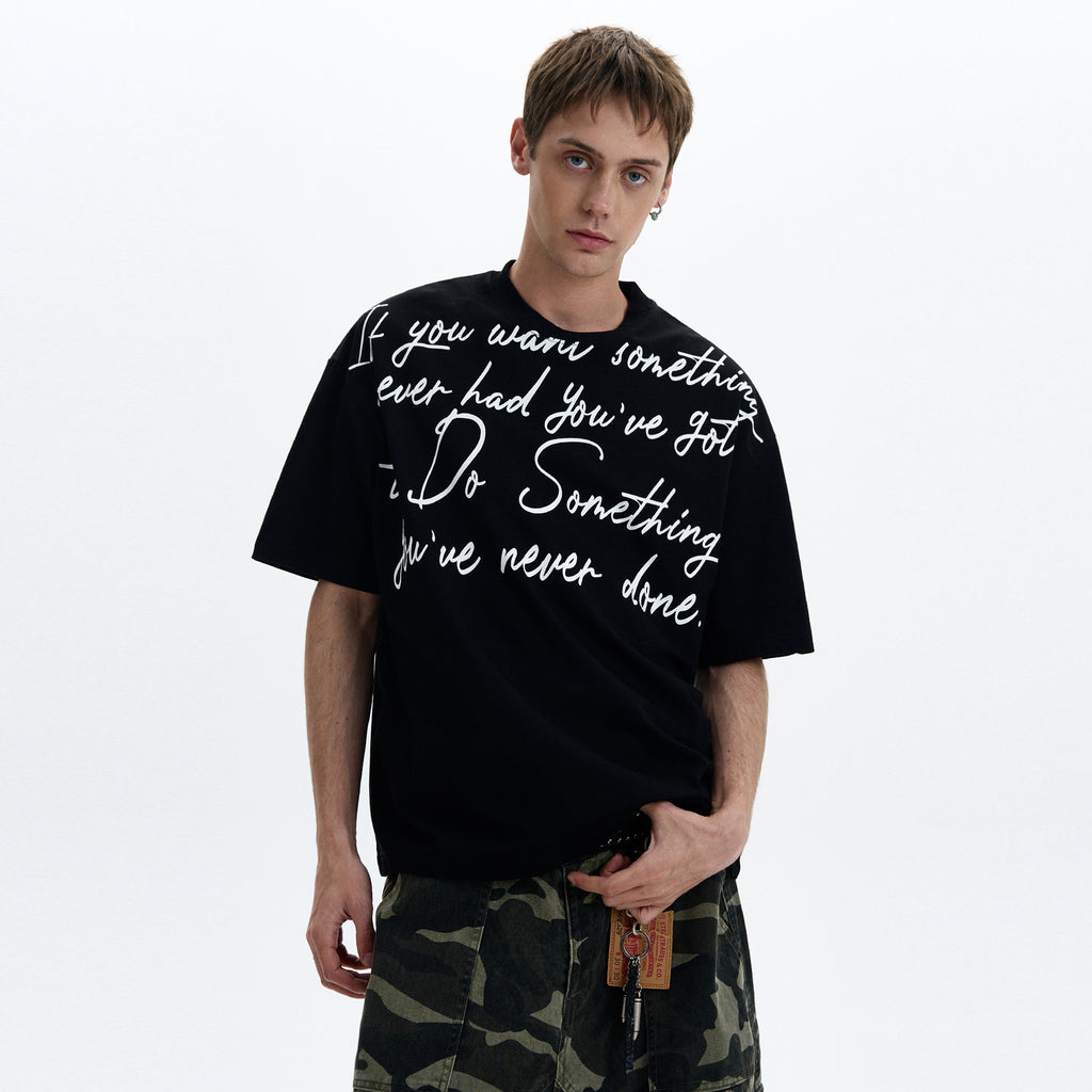 MADWITCH LETTER PRINT TEE #27344