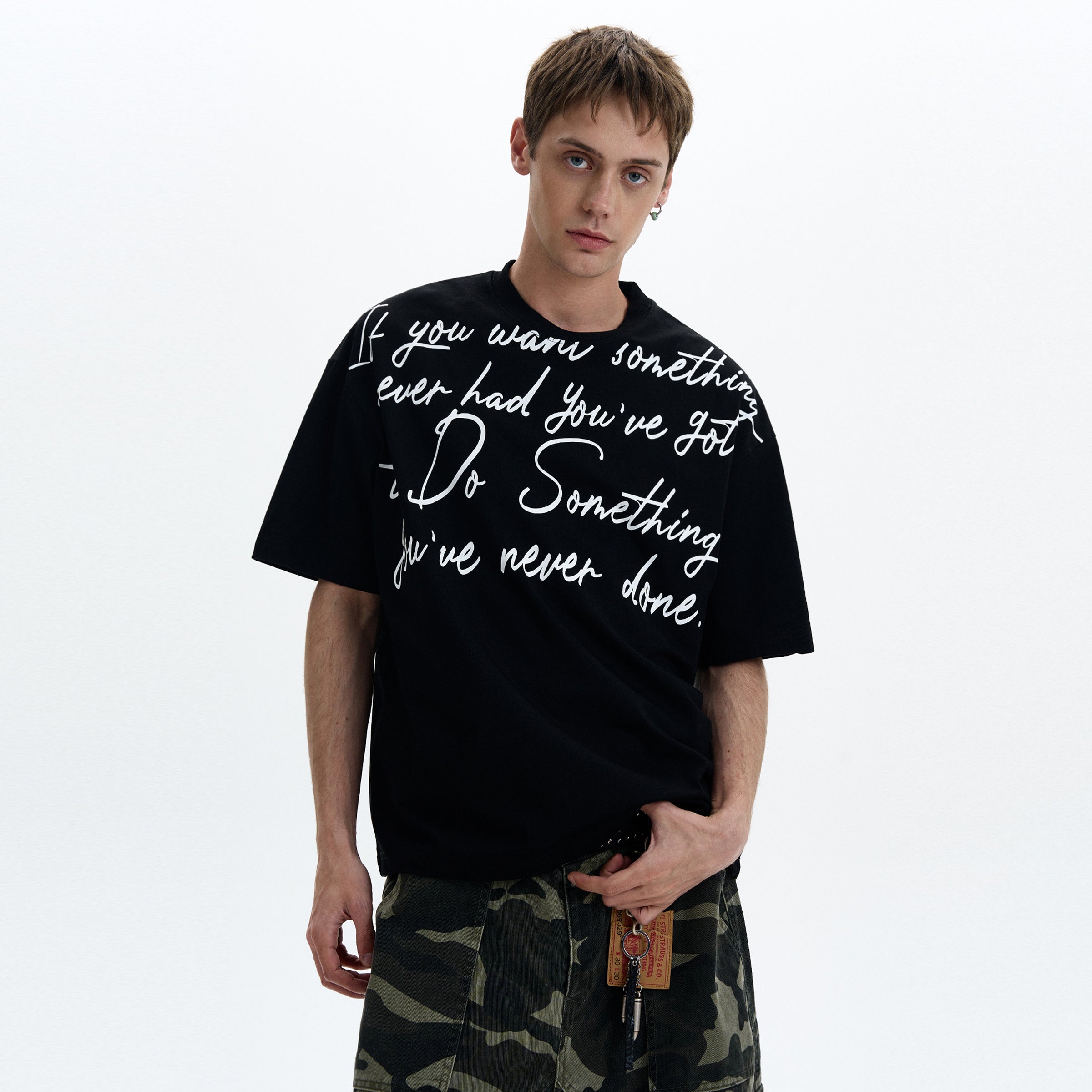 MADWITCH LETTER PRINT TEE #27344