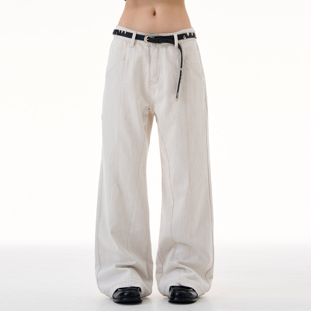 MADWITCH LINEN BLEND WHITE JEANS #CK9657