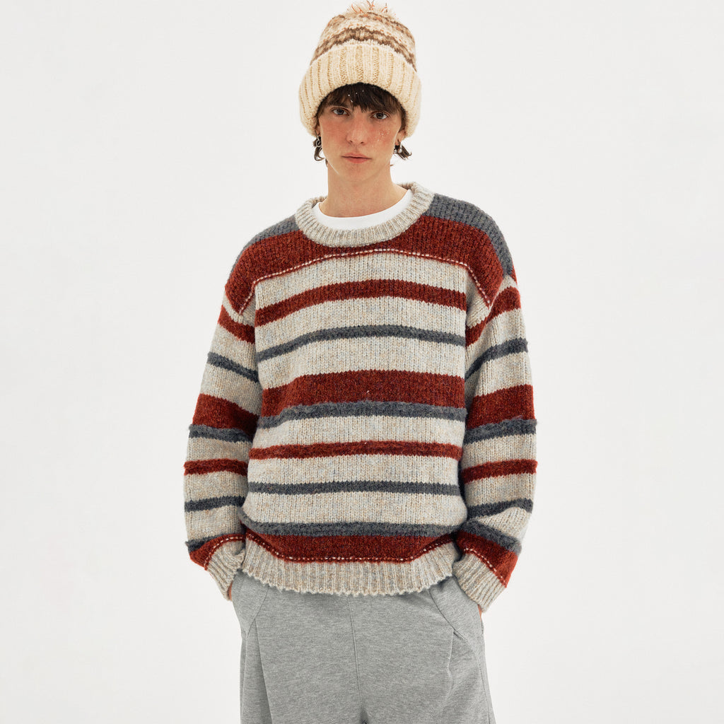 MADWITCH CONTRAST STRIPE SWEATER #91335