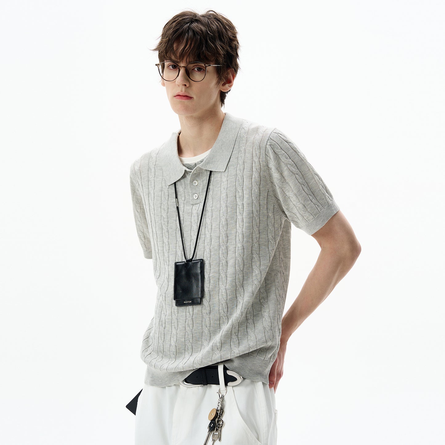 MADWITCH POLO KNIT TEE #LX010