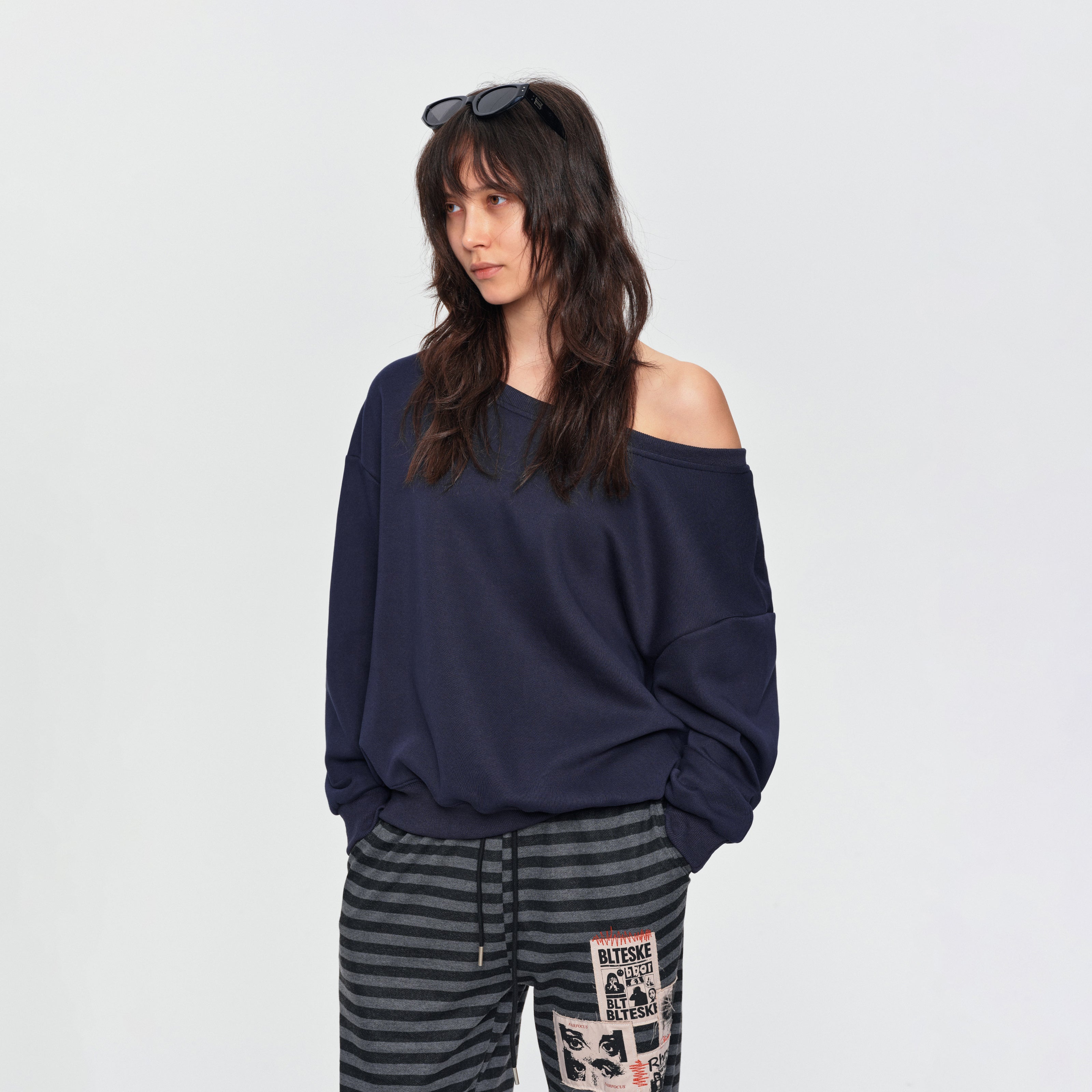 MADWITCH SEQUIN WING OFF-SHOULDER SWEATSHIRT #L2026612