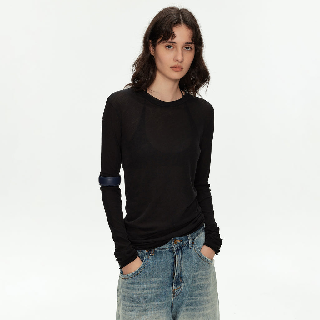 MADWITCH SHEER RELAXED LONG TEE #GPTC126N