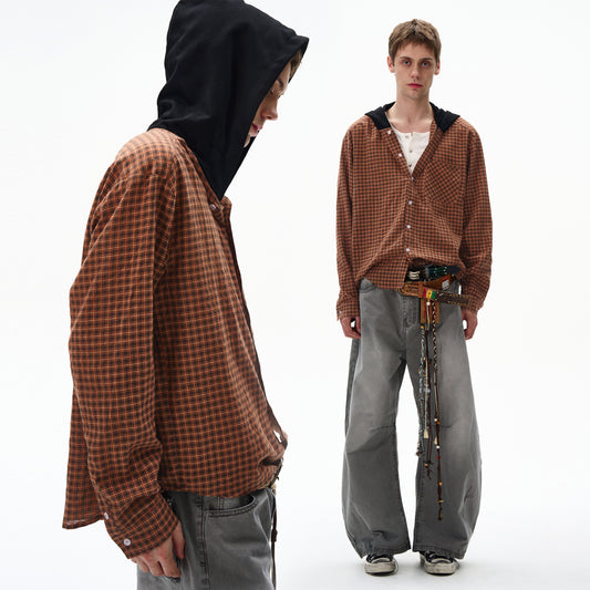 MADWITCH UNISEX COMMUTER HOODED SHIRT #CR602