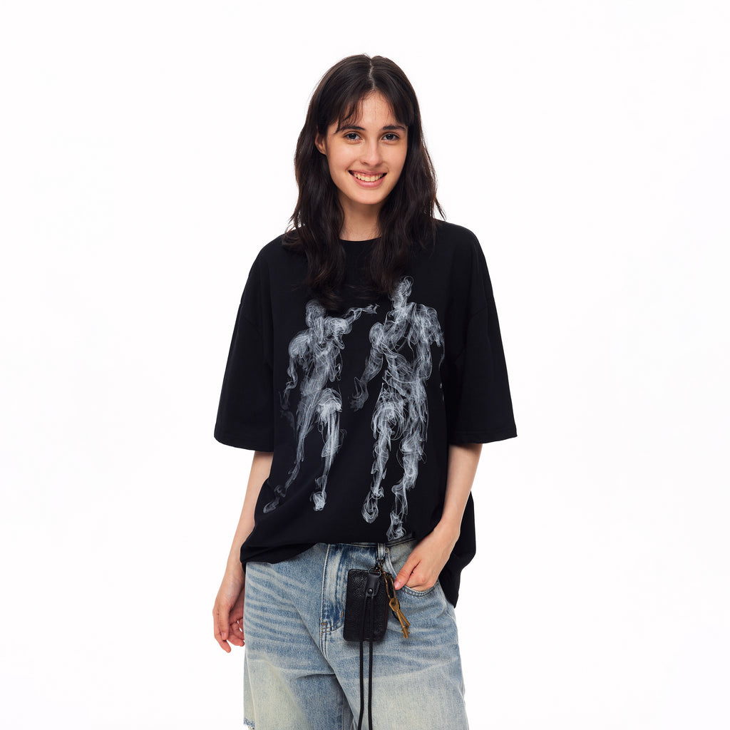 MADWITCH VINTAGE SMOKE CHARACTER GRAPHIC TEE #3265
